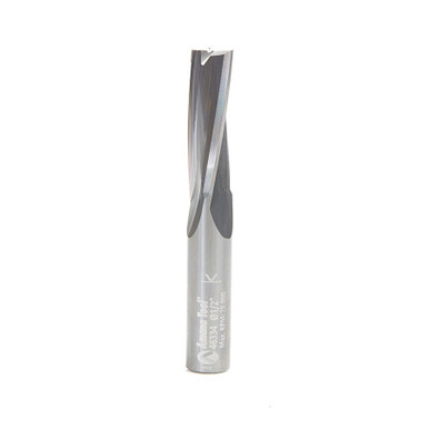 Amana Tool 46334 Solid Carbide Slow Spiral 1/2 D x 1-1/2 CH x 1/2 SHK x 3-1/2 Inch Long Up-Cut 3-Flute Router Bit