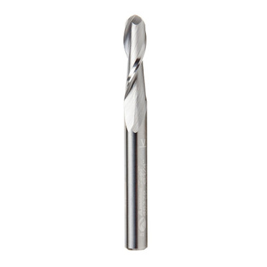 Amana Tool 46379 SC Up-Cut Spiral Ball Nose 1/8 R x 1/4 D x 7/8 CH x 1/4 SHK x 2-1/2 Inch Long x 2 Flute Router Bit with High Mirror Finish