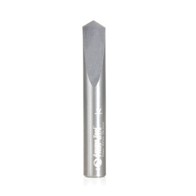 Amana Tool 51689 SC Spiral for Steel, Stainless Steel & Non Ferrous Material 3/8 D x 1 CH x 3/8 SHK x 2-1/2 Inch Long Spade Drill / CNC Router Bit