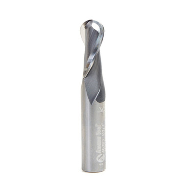 Amana Tool 46383 SC Up-Cut Spiral Ball Nose 1/4 R x 1/2 D x 1-1/8 CH x 1/2 SHK x 3 Inch Long x 2 Flute Router Bit with High Mirror Finish