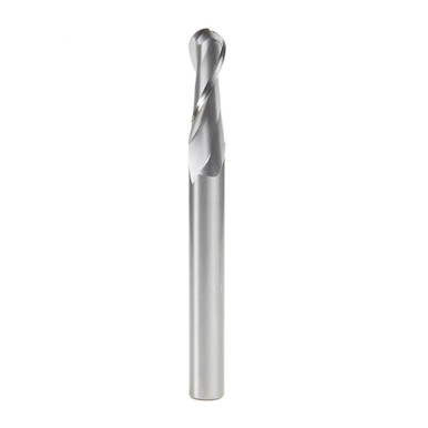 Amana Tool 46459 SC Up-Cut Spiral CNC Ball Nose 1/4 R x 1/2 D x 1-1/2 CH x 1/2 SHK x 5 Inch Long x 2 Flute Router Bit with High Mirror Finish -- For CNC Use Only --