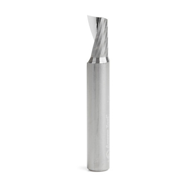 Amana Tool 51429 CNC SC Spiral O Single Flute, Plastic Cutting 3/8 D x 5/8 CH x 3/8 SHK x 2-1/2 Inch Long Up-Cut Router Bit with Mirror Finish
