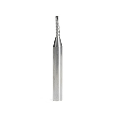 Amana Tool 51526 Metric SC Spiral O Single Flute, Plastic Cutting 3 D x 12 CH x 6 SHK x 50mm Long Down-Cut CNC Router Bit with Mirror Finish