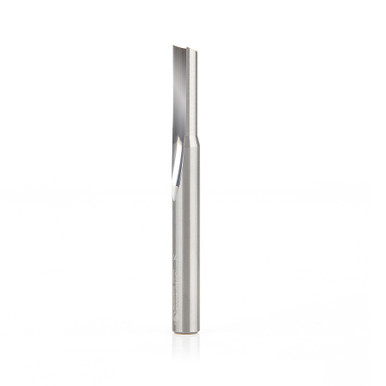 Amana Tool 43534 SC Single O Flute Straight Grind Aluminum Cutting 1/4 D x 3/4 CH x 1/4 SHK x 2-1/2 Inch Long Router Bit with Mirror Finish