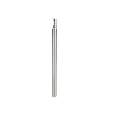 Amana Tool 57303 Metric SC Spiral O Single Flute, Aluminum Cutting 4 D x 8 CH x 4 SHK x 66mm Long Up-Cut Router Bit with Mirror Finish