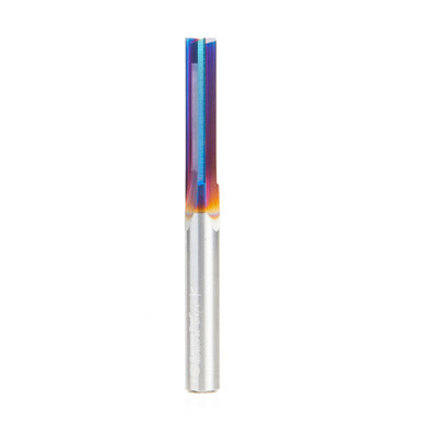 Amana Tool 46483-K SC Spektra Extreme Tool Life Coated Triple Straight V Flute, Plastic Cutting 1/4 D x 1 CH x 1/4 SHK x 2-1/2 Inch Long Router Bit