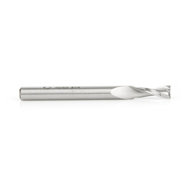 Amana Tool HSS1633 HSS Spiral Aluminum Cutting Double Flute Up-Cut 1/4 D x 5/8 CH x 1/4 SHK 2-3/4 Inch Long Router Bit