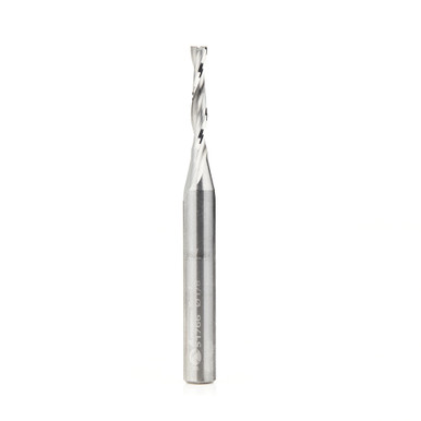 Amana Tool 51766 SC CNC Spiral Double O Flute, Plastic Cutting 1/8 Dia x 3/4 CH x 1/4 Shank x 2-1/2 Inch Long Up-Cut Router Bit