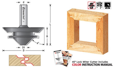 Interlocking Router Bit Lock Miter Router Bits for Perfect Joints - Carbide Tipped