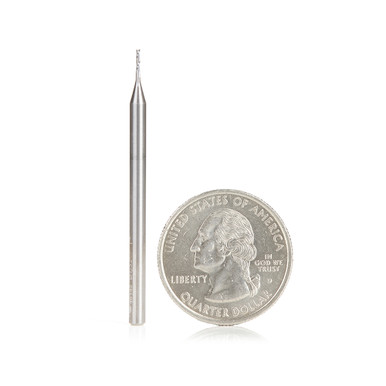 Amana Tool 46145 SC Spiral Plunge 1/32 D x 1/8 CH x 1/8 SHK x 2 Inch Long 2 Flute Up-Cut Router Bit