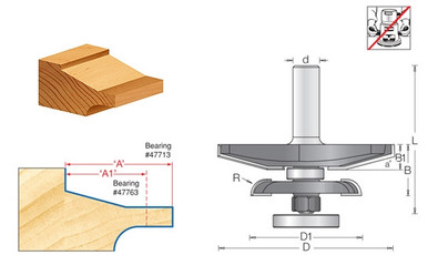 Raised Panel Router Bits with Back Cutter - Carbide-Tipped Tools