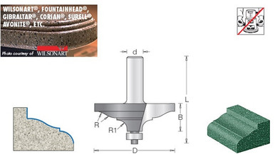 Ogee Quarter-Round Router Bits - Type M Edge Profile Tool