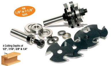 Slot Cutter Router Bit Set TRS-310 - Multi 3-Wing, 1/2in Shank