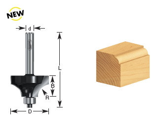 Beading Router Bits - 2 Flute, 3/8in Bearing, Carbide Tipped