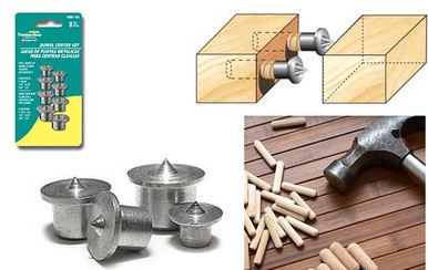 Metal Dowel Center Set 8pc - Accurate Dowel Alignment | Individually Carded