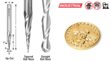 CNC Carving Router Bits - Amana Tool Solid Carbide Up-Cut