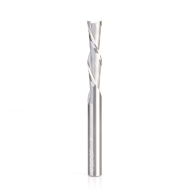 Amana Tool 46445 SC Spiral Plunge 3/8 D x 1-5/8 CH x 3/8 SHK x 4 Inch Long 2 Flute Down-Cut Extra Long Router Bit for Guitar Bodies on CNC Machines