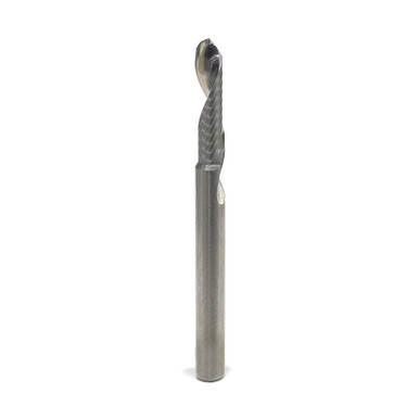 Amana Tool 51814 Solid Carbide CNC Up-Cut Spiral Ball Nose 1/16 R x 1/8 D x 1/2 CH x 1/8 SHK x 2 Inch Long x 1 Flute Router Bit with Mirror Finish