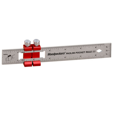 Woodpeckers PPRSS-6150-19 Paolini Pocket Rule - 6 Inch/150mm Stainless Steel