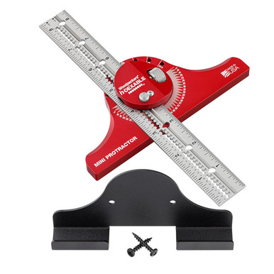 Woodpeckers I-SDK-MI Mini in-DEXABLE Square Deluxe Kit - Protractor, Center Finder, Combination, Double Square Heads, 8, 6 and 4 Inch Blades with 4 Rack-It's