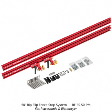 Woodpeckers RF-FS-50-PM Rip-Flip Fence Stop System - 50 Inch Capacity - Fits Powermatic & Biesemeyer