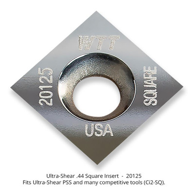 Shear Feature Insert Woodturning Tools Ultra-Shear Square Insert - Woodpeckers 20125