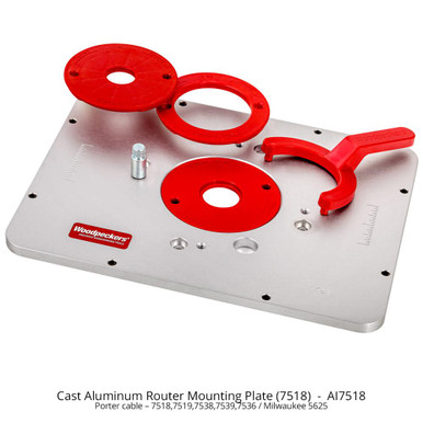 Woodpeckers AI7518 Cast Aluminum Router Mounting Plate (7518)