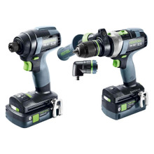 Festool 577616 TPC 18 QUADRIVE Hammer Drill & TID 18 Impact Driver