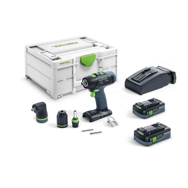 Festool 577608 Cordless Drill T18+3 HPC 4,0 I-Set