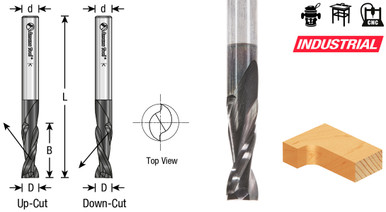 Solid Carbide Diamond-Like Carbon (DLC) Coated Spiral Flute Plunge Up ...