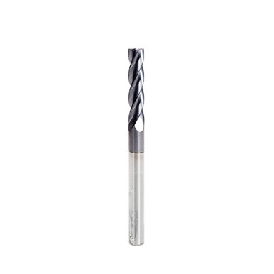 Amana Tool 51606 SC Spiral for Steel, Stainless Steel & Non Ferrous Metal with AlTiN Coating 4-Flute x 1/4 D x 1-1/8 CH x 1/4 SHK x 3 Inch Long Up-Cut Router Bit / 45 Deg Corner Chamfer End Mill