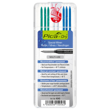 Pica 4041 Dry Refill-Set Blue (Set of 10)