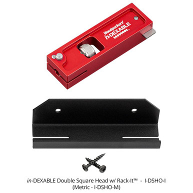 Woodpeckers I-DSHO-IXL in-DEXABLE XL Double Square Head Only - INCH - and Rack-It