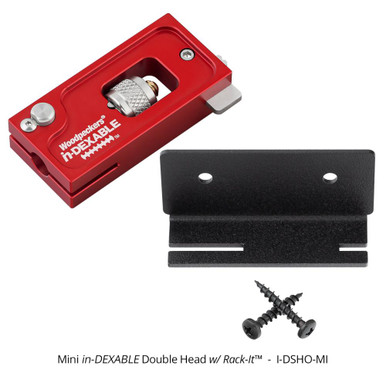 Woodpeckers I-DSHO-MI Mini In-DEXABLE Double Square Head Only - INCH - and Rack-It