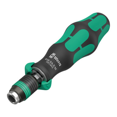Wera 05051493001 838 Ra-R M Bitholding Screwdriver With Ratchet Functionality, 1/4 Inch, 1/4 Inch X 123.5 Mm
