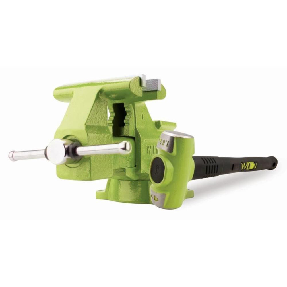 Wilton Bench & Pipe Combination Vise: 5-1/2 in Jaw Opening, 3-13/16 in Throat Depth - 1/8" Min Pipe, 2-1/2" Max Pipe, Bolt Down, Swivel Base, Iron