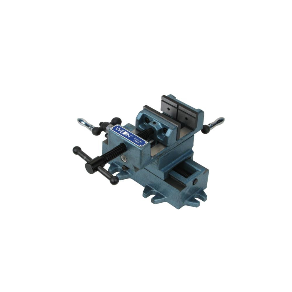 Wilton Horizontal Drill Press Vise: 8" Jaw Width, 8" Jaw Opening - 11" OAL, 7-1/4" OAH, Cross-Slide, Cast Iron | Part #11698
