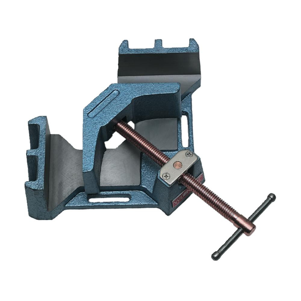Wilton Fixed Angle, 2 Axes, 4-1/8" Long, 1-3/8" Jaw Height, 3-11/32" Max Capacity, Cast Iron Angle & Corner Clamp - 90° Clamping Angle