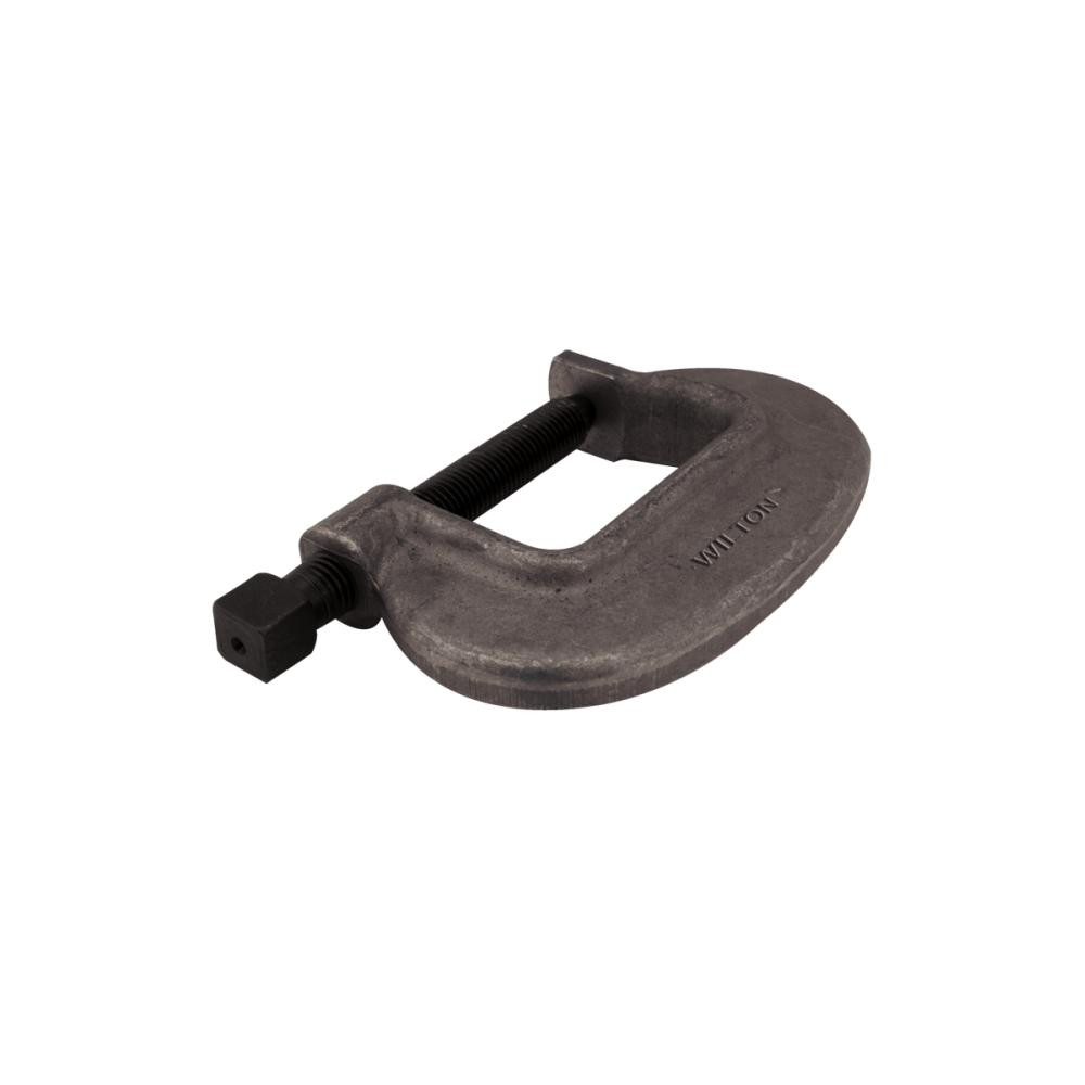 Wilton C-Clamp: 2-3/8" Max Opening, 1-7/8" Throat Depth, Extra Heavy-Duty, Forged Steel - 12500 lb Load Capacity, Standard Depth Throat | Part #14536