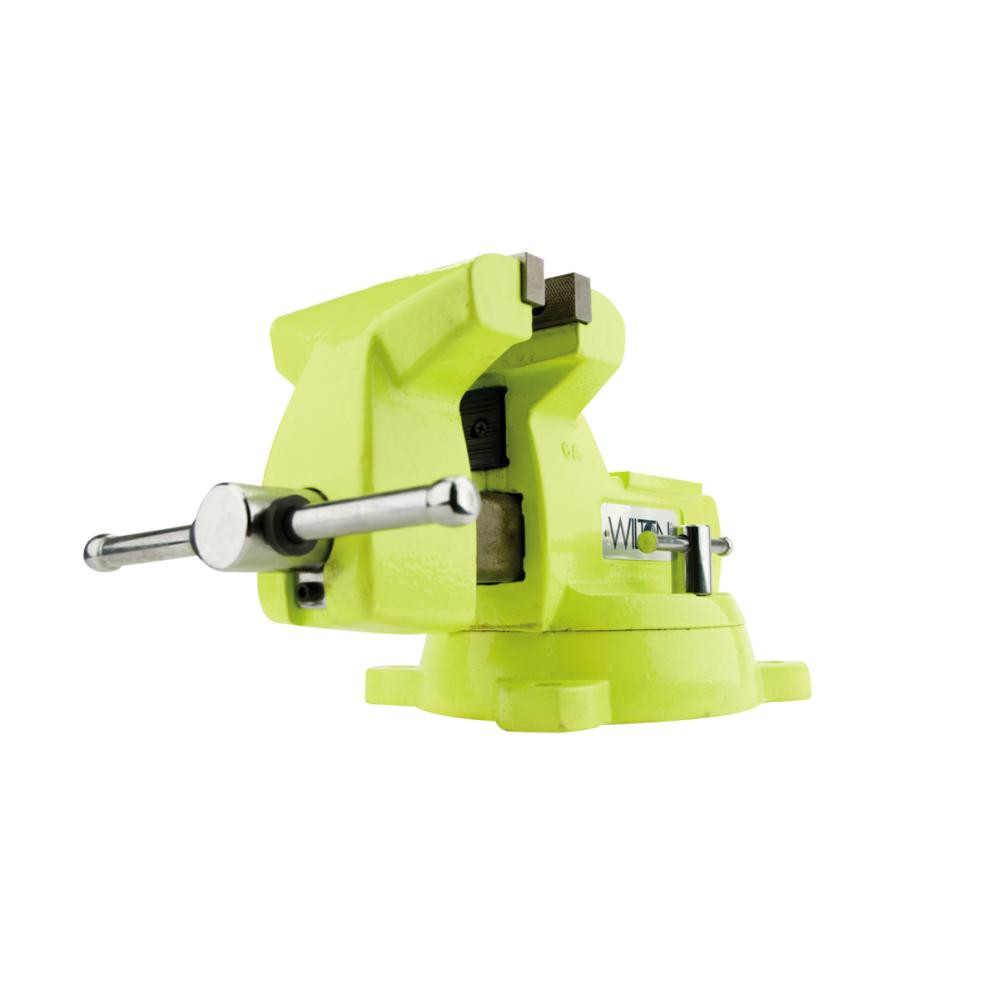 Wilton Bench & Pipe Combination Vise: 5" Jaw Width, 5-1/4 in Jaw Opening, 3-3/4 in Throat Depth - 1/4" Min Pipe, 2-1/2" Max Pipe, Bolt Down, Swivel