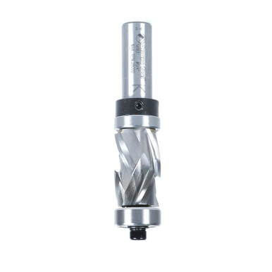 Amana Tool 58183 Solid Carbide (Brazed to Steel Shank) Spiral Flush Trim Compression 3/4 D x 1-1/8 CH x 1/2 Inch SHK w/ Upper and Lower Ball Bearing 3 Flute Router Bit