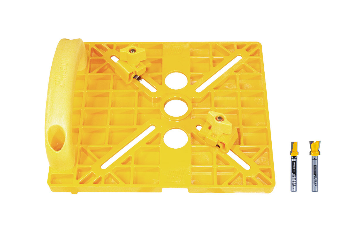 Upgrade your woodworking with Microjig MFRG-400-025 MATCHFIT Grid Routing Guide (Base, Relief Bit, Dovetail Bit, 1/4 Inch Shank Only)