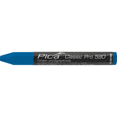 Pica 590/41 Classic Pro 590 Lumber and Industrial Marking Crayon - BLUE - Box of 12