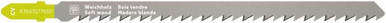 FEIN 63503177010 5-1/8in. Chrome-Vanadium T-Shank Jigsaw Blade 6 TPI for Soft/Hard woods, OSB and plywood - 5pk