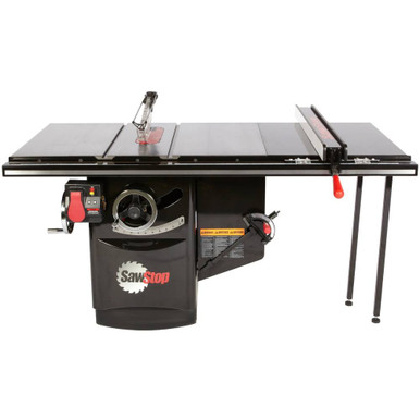 SawStop ICS73480-ATGI52 Industrial 7.5HP, 3ph, 480v Cabinet Saw with 52 inch Industrial T-Glide Advance Rip Fence, Rails & Extension Table