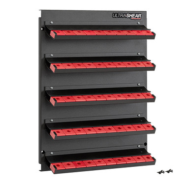 Jumbo Bit Rack Woodpeckers USRBCAB Ultra-Shear Router Bit Storage Panel with 50 ...