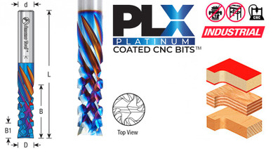 Compression Helical Router Bits Compression Spiral Router Bits - CNC Spektra Coated Tools