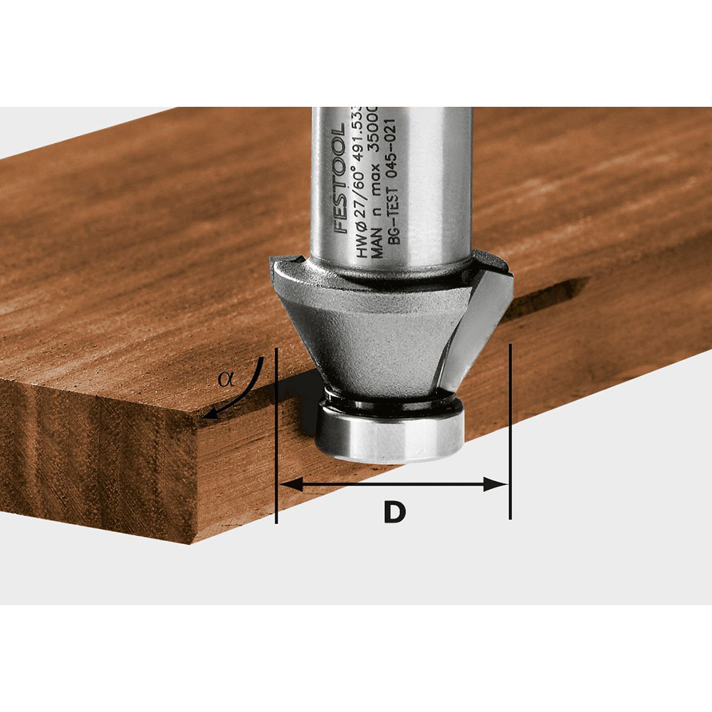 Festool 45 Chamfer Cutter OFK 500  Professional Edge Profiling Bit
