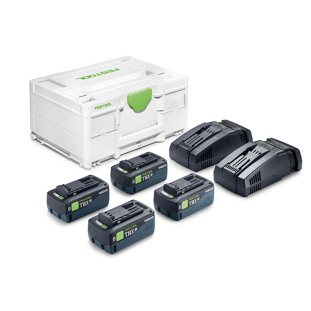 Festool 578947 SYS 18V 4xTBX8/2xSCA16 Energy Set | Batteries & Chargers