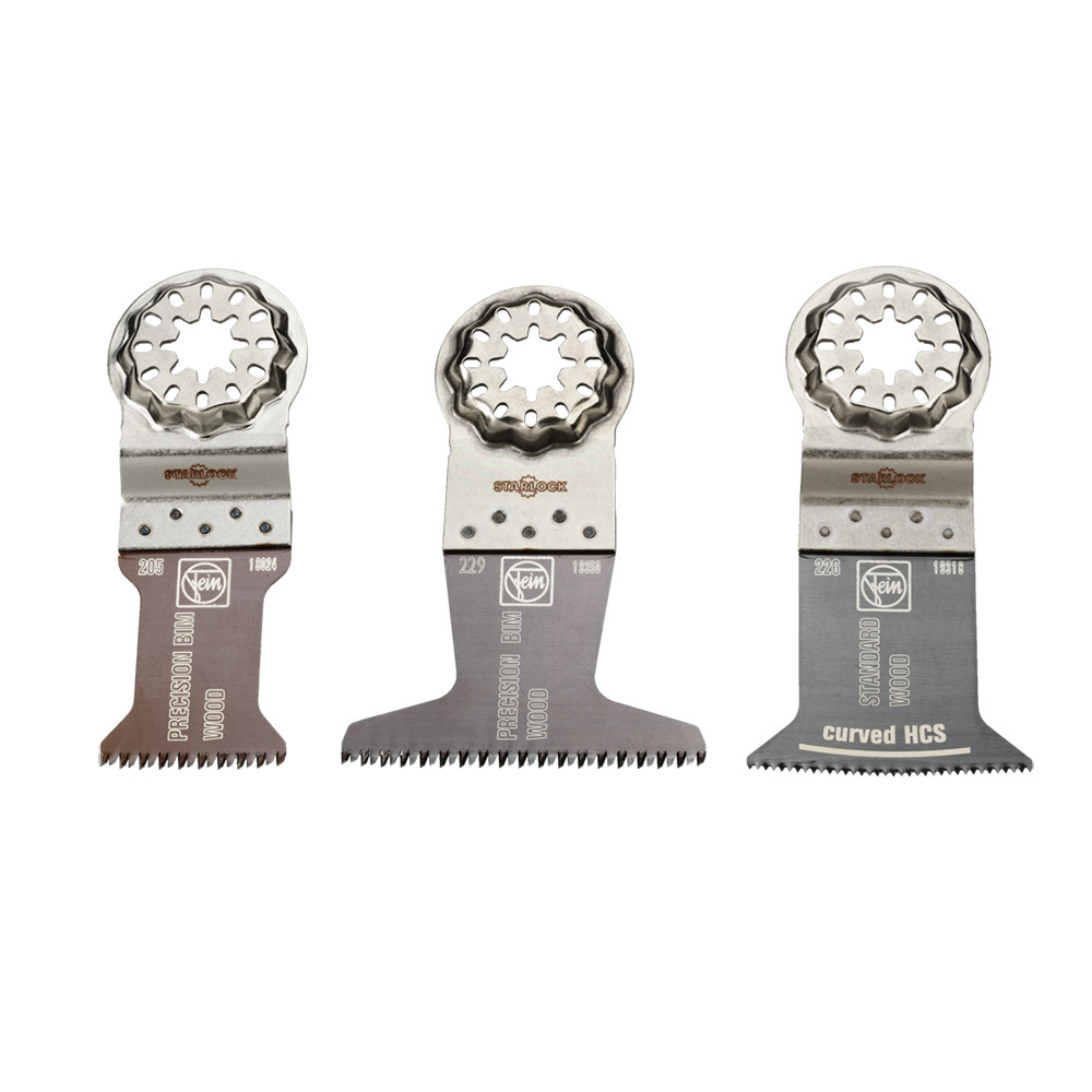 Fein Starlock Precision Oscillating Tool Blade Set 3-Pack for Versatile Cutting (35222967300)
